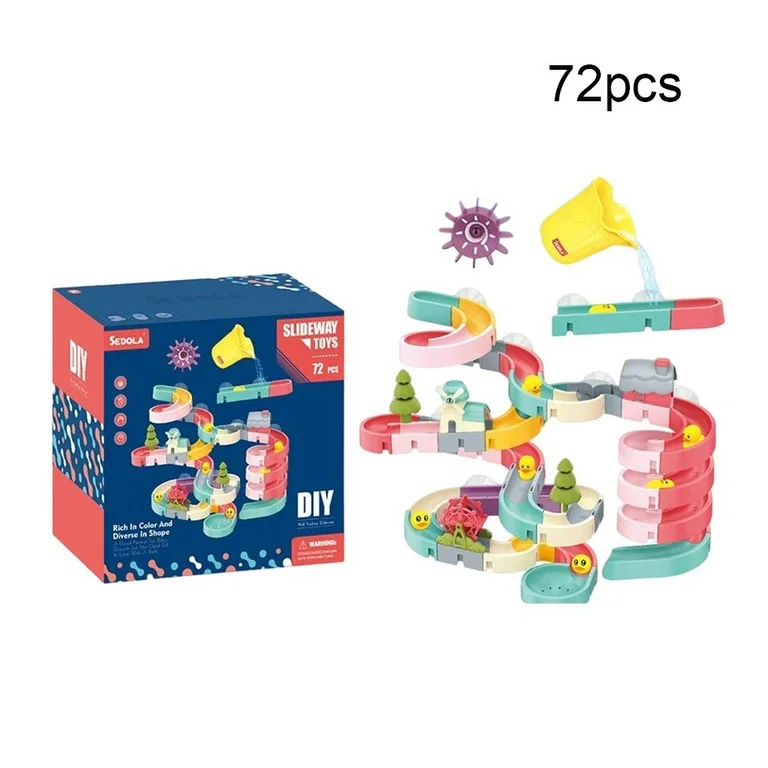 Articole Pentru Baie - Jucarie Baie Toboganul Creativ - Rata cu Ventuza pentru Cada si Piscina 72 piese