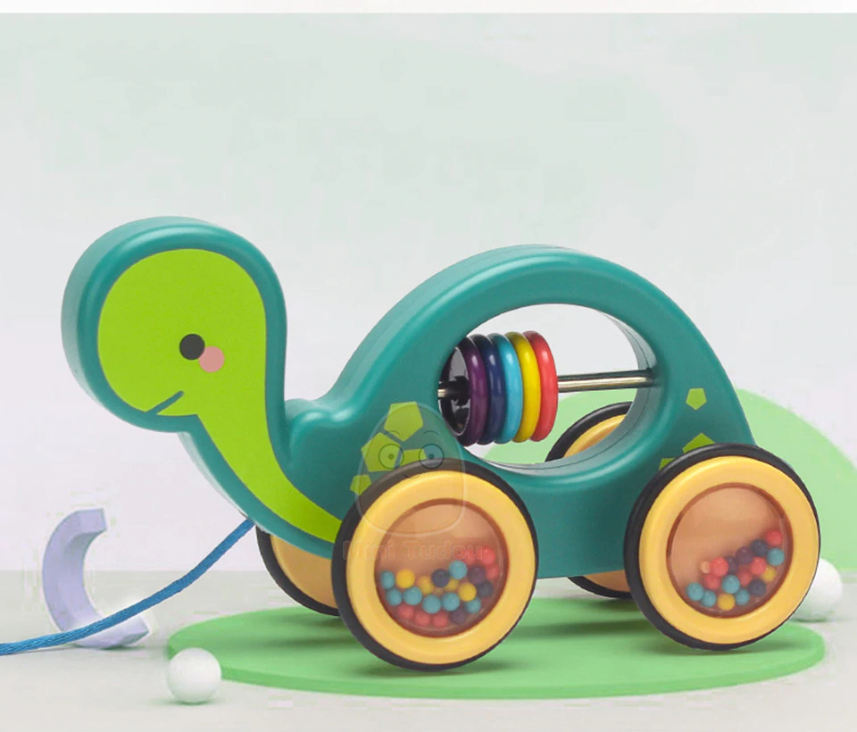 Jucarie bebelusi de tras Animale din lemn [1]