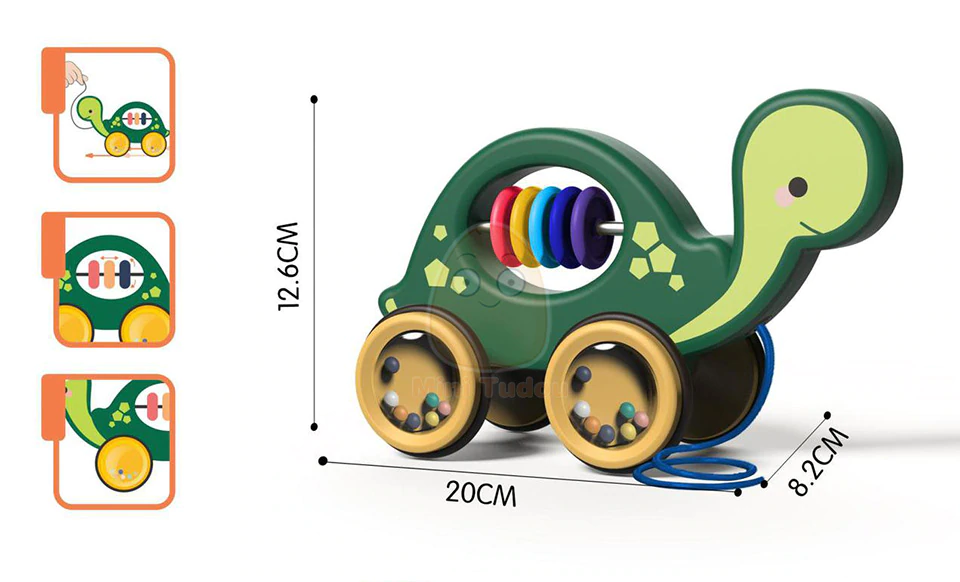Jucarie bebelusi de tras Animale din lemn [2]