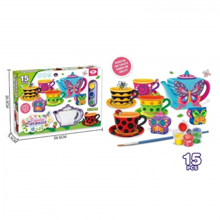 Jocuri creative (3 ani +) - Set de Ceramica cu pictura manuala model insecte