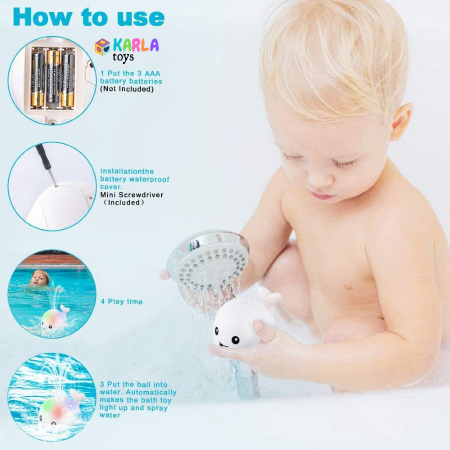Jucarie de Baie Interactiva cu Lumina Led Balena [2]