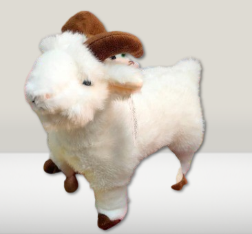 Jucarii din Plus - Mascote din Plus(3 ani +) - Jucarie de Plus Capra Alba - 30 cm