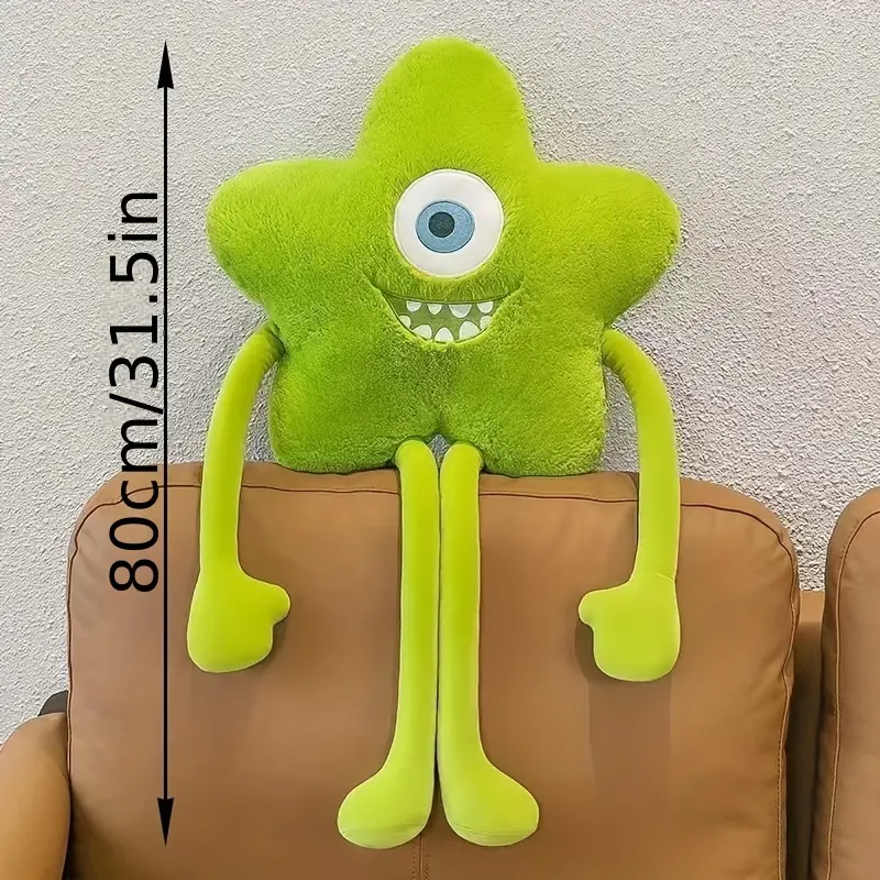 Jucarii din Plus - Mascote din Plus(3 ani +) - Jucarie de Plus in forma de Stea Little Monster Verde 80 cm