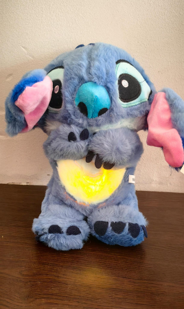 Jucarii desene animate( 3 ani +) - Jucarie de Plus Interactiva Stitch care Respira – 30 cm