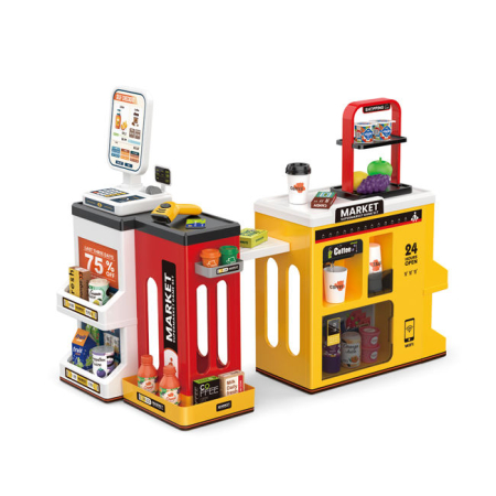 Bucatarii  de Jucarie(3 Ani+) - Supermarket de Jucarie – Set Interactiv cu  Accesorii, Scanner si Casa de Marcat