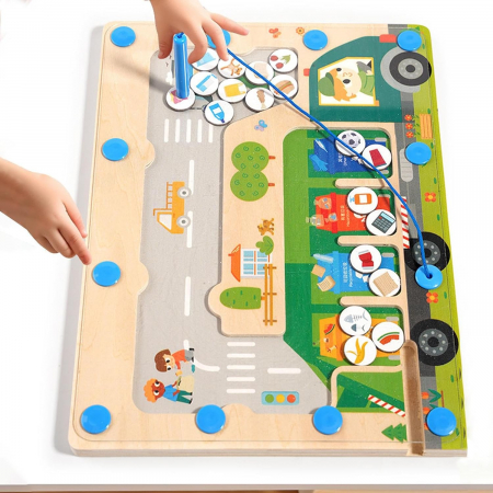Jucarie Educativa Tabla Magnetica Camionul cu Reciclare [1]