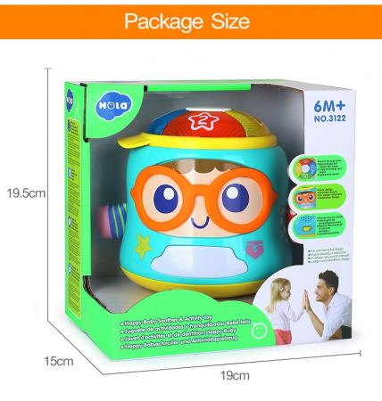 Jucarie Interactiva cu Lumini si Sunete Lampa de Veghe Happy Baby Hola [9]