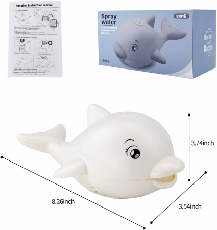 Jucarie interactiva de baie cu lumini si muzica Delfin [4]