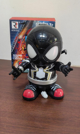 Masinute si Trenulete (3 ani+) - Jucarie Interactiva Robot Spiderman cu muzica si Lumini
