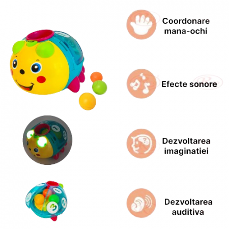 Jucarie Interactiva si Educativa Small Beetle cu Lumini si Sunete pentru Copii [2]