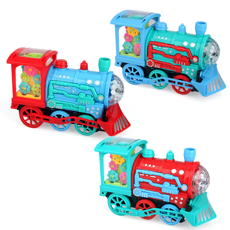 Jucarie interactiva Tren cu lumini si sunete rotire 360 grade [3]