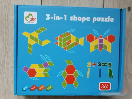 Jucarii din lemn si Montessori - Jucarie Montessori cu elemente geometrice