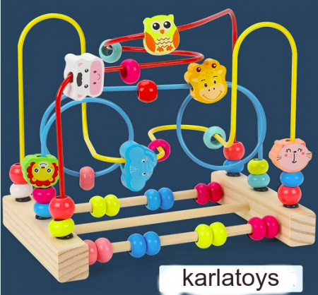Jucarie Montessori labirint cu bile si abac [5]