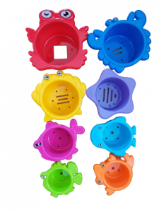 Jucarie Pahare Stivuire Turnul Colorat - Set 8 pahare stivuibile Set pentru cada Kaichi [1]