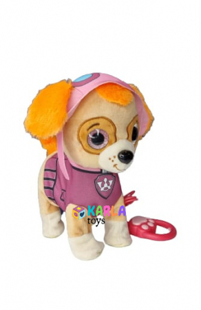 Jucarii din Plus - Mascote din Plus(3 ani +) - Jucarie Plus Interactiva Catelusul Skye cu Ochi sclipitori canta si merge
