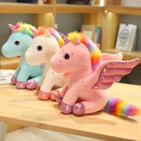 Jucarie plus Unicorn cu Ochi sclipitori si Coama Curcubeu [3]
