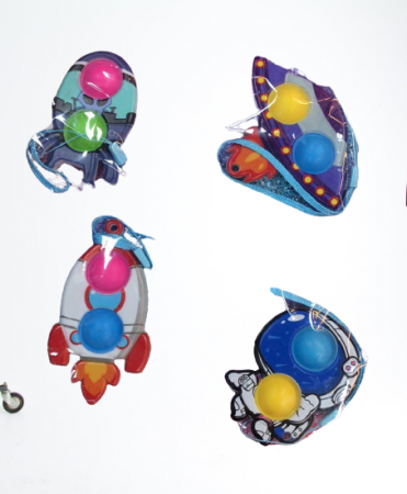 Pop It - Jucarie Push Pop Bubble fidget set 4 buc Pop It Breloc