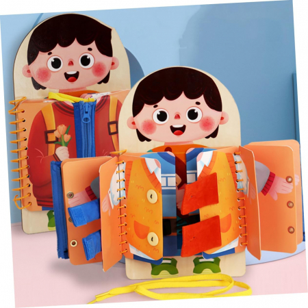 Jocuri educative (3 ani +) - Jucarie Senzoriala Montessori Carte Busy Book