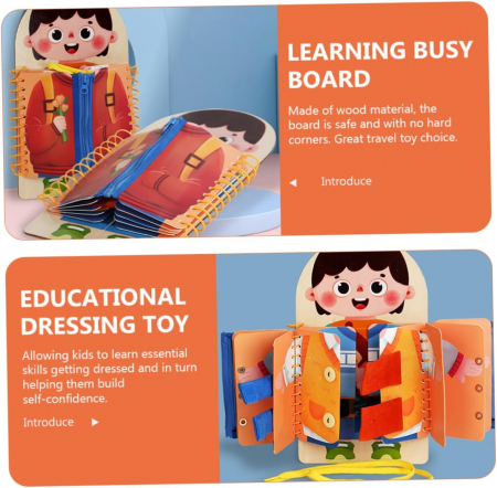 Jucarie Senzoriala Montessori Carte Busy Book [5]