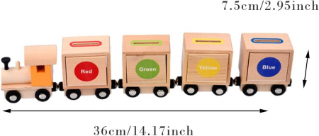 Jucarie Tren Magnetic din Lemn - Joc de Clasificare [3]