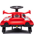 Kart Electric Drift 12V pentru Copii cu Lumini LED, Muzica Bluetooth, Rotire 360° Rosu [1]