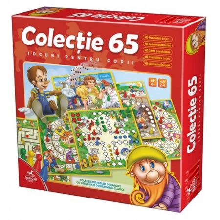 Jocuri de societate - Jocuri interactive (3 ani +) - Colectie 65 jocuri de societate