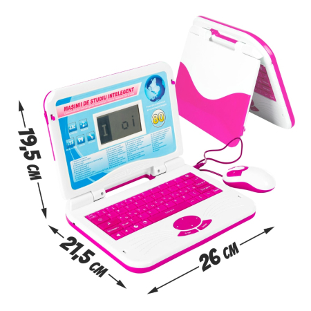 Laptop Roz Educativ Interactiv Copii 80 Activitati, in Limba Romana [3]