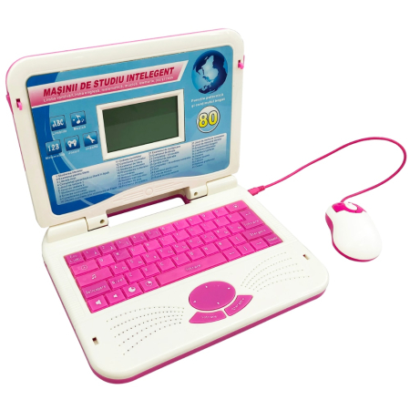 Laptop Roz Educativ Interactiv Copii 80 Activitati, in Limba Romana [1]