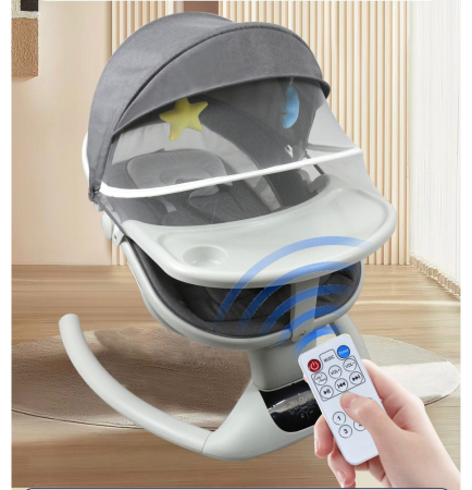 Leagan Electric Gri Bebelusi Bluetooth, Muzica, Senzor de Miscare Balansoar Multifunctional [3]