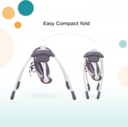 Leagan Portabil Mastela pentru Bebelusi, 5 Viteze, 7 Melodii si Bara de Jucarii [2]