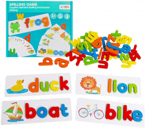 Table educative (3 ani +) - Joc Puzzle Litere din Lemn Mntessori