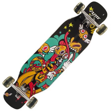 Skateboard si Penny board - Longboard Funky din lemn Penny Board cu roti din silicon