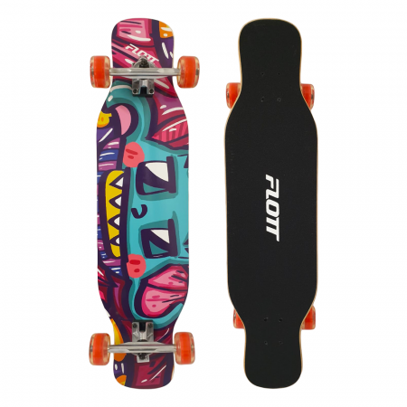 Skateboard si Penny board - Longboard Funky din lemn Penny Board cu roti din silicon 100 kg