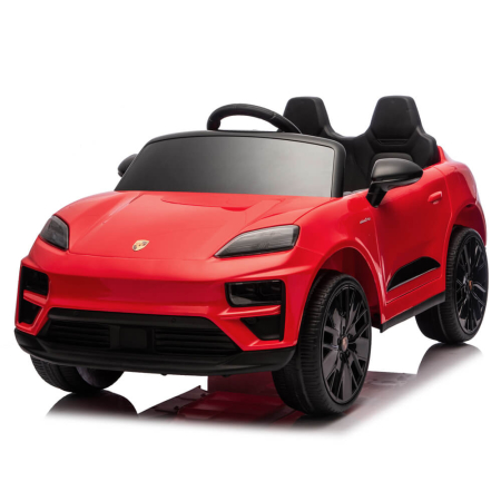 Masinute electrice 12V - Masinuta Electrica Copii Porsche Macan Turbo Rosu 12V, Telecomanda, EVA