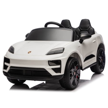 Masinute electrice 12V - Masinuta Electrica Copii Porsche Macan Turbo Alb 12V, Telecomanda, EVA