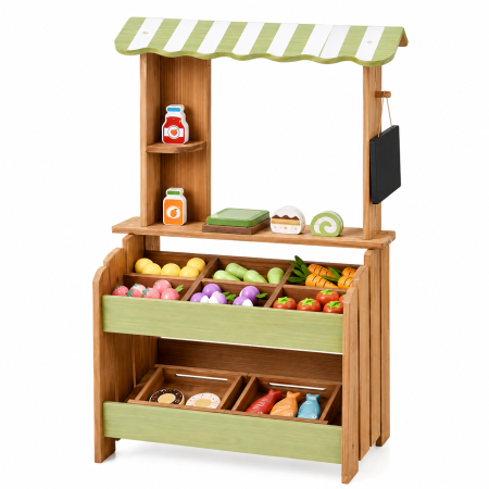 Magazin Lemn Montessori Copii, Stand Fructe si Legume [2]