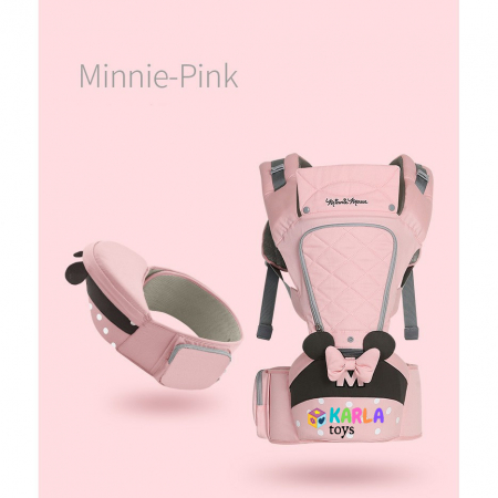 Marsupii bebelusi - Marsupiu Bebe 2 in 1 cu scaunel Mickey sau Minnie Mouse