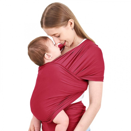 Marsupii bebelusi - Marsupiu Elastic pentru Bebelusi Rosu - Wrap Ergonomic