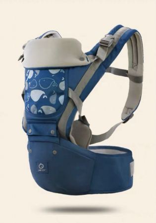Marsupii bebelusi - Marsupiu multifunctional 3 in 1 cu scaun pentru sold - Bleumarin