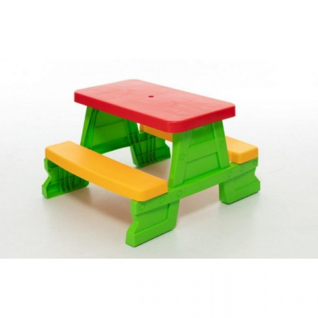 Jucării exterior - Masa Picnic Copii Verde – Plastic Rezistent Interior Exterior