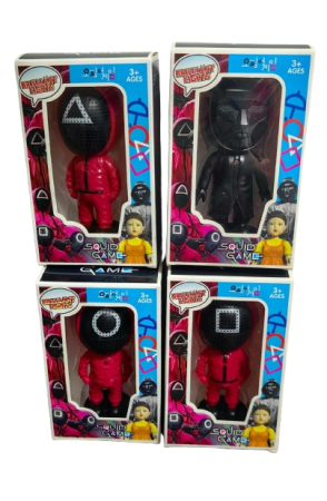 Articole de Petrecere - Set 4 Figurine Squid Game – Gardieni si Frontman