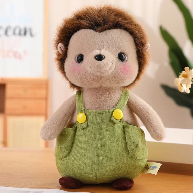 Jucarii din Plus - Mascote din Plus(3 ani +) - Mascota Jucarie din plus Arici cu salopeta Verde 26 cm
