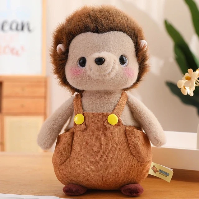 Jucarii din Plus - Mascote din Plus(3 ani +) - ascota Jucarie din plus Arici cu salopeta Maro 26 cm