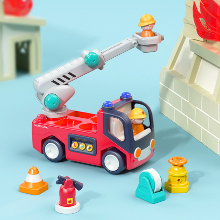 Masina de Pompieri cu sunete si lumini Hola Toys [5]