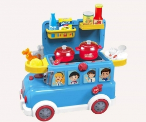 Masinute Biciclete cu si fara pedale - Masinuta Copii 3 in 1 Funny Bus Doctor - Supermarket - Bucatar