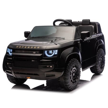 Masinute electrice 12V - Masinuta Electrica Copii Land Rover Defender Octa Negru, 12V, Telecomanda, EVA