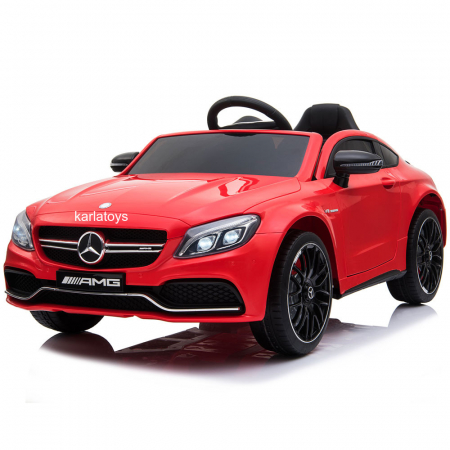 Masinute electrice copii - Masinuta electrica copii Mercedes C63S 12V cu Radiotelecomanda si roti din spuma