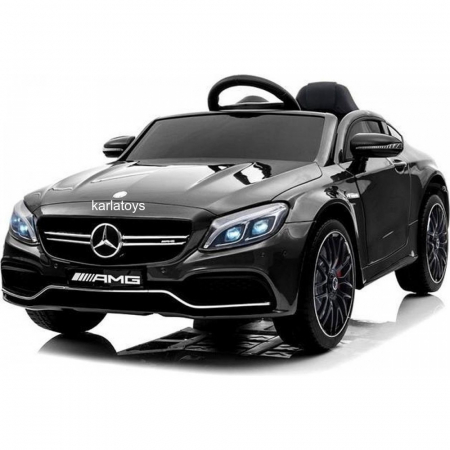 Masinute electrice 12V - Masinuta electrica copii Mercedes C63S 12V cu Radiotelecomanda si roti din spuma