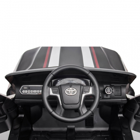 Masinuta Politie Toyota Land Cruiser 12V pentru Copii Roti EVA MP3 Scaun Piele Telecomanda [1]