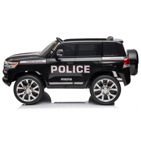 Masinuta Politie Toyota Land Cruiser 12V pentru Copii Roti EVA MP3 Scaun Piele Telecomanda [4]